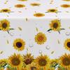 APOWBLS Sunflower Party Tablecloth Decorations, Disposable Sunflower Tablecloth for Birthday, Baby Shower, Bridal Shower, Vibrant Yellow Floral Theme