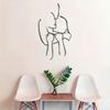 Vintage Couple Metal Wall Art Iron Wire Sculpture Powder Coated Home Decor Gift