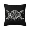 Custom Nordic Pentagram Pentacle Cushion Cover for Sofa Soft Triple Moon Goddess Pagan Wiccan Throw Pillow Case Home Decor