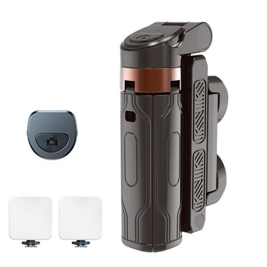 Yousheng Selfie Stick Quadrat with Remote Control 360 Degree Rotation Bluetooth-compatible 5.0 Height Adjustable Selfies Vlogs Stick