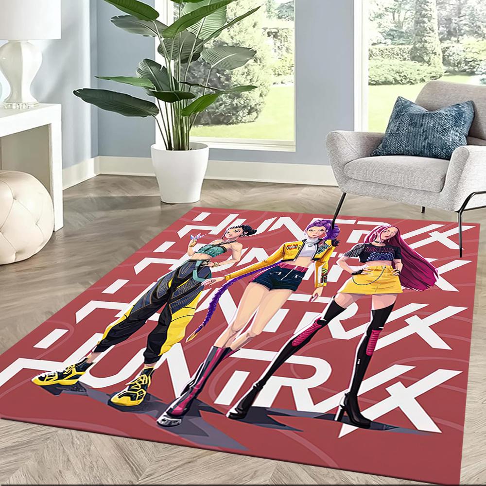 K-pop Demon Hunters Huntrix Square rugs are a great choice for living rooms, bedrooms, home décor, and as gifts