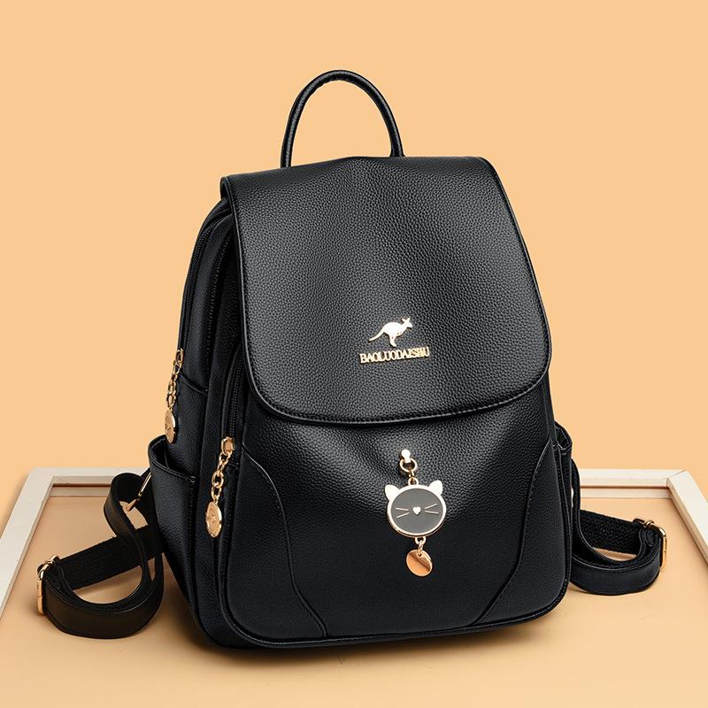 Schoolbag New Fashion Versatile Backpack Women's Large Capacity Simple Student Bag Women's Korean Version Outdoor Travel Mommy Bag