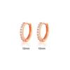 Cao Shi Korean Zircon Diamond Earrings - Simple, Fresh, Round Ear Buckle for Women