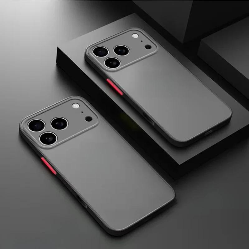 For iPhone 17 17ProMax Pro Max 17Air Air Cases For Apple 17Pro Silicone Back Cover New Armor Shockproof Matte Hard Case Carcase