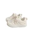 Dopamine transparent net little white shoes platform 2025 summer new chic niche design versatile sports student board shoes