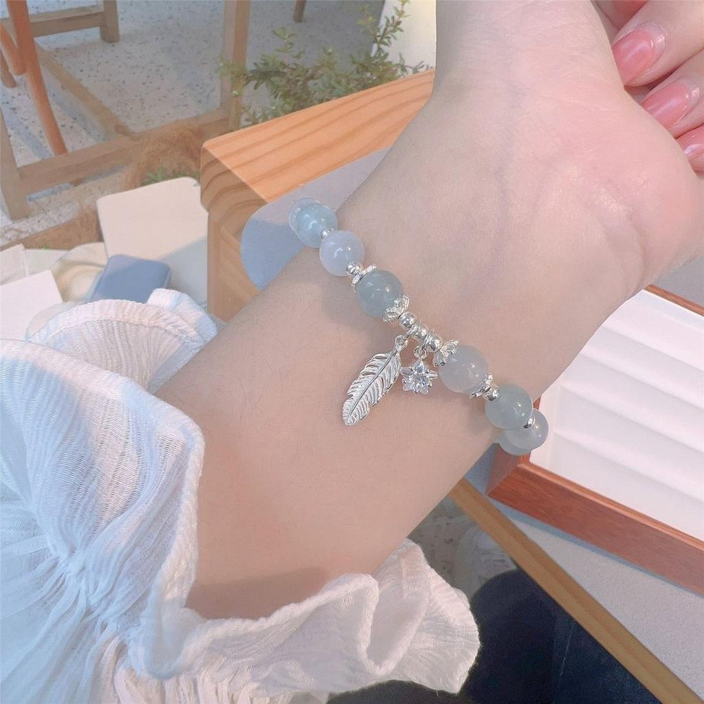 Luxusný elastický náramok Opal Sea Blue Treasure Moonlight Light
