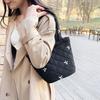 Fashion Nylon Bucket Bag Ins Style Portable Handbag Bow Embroidered Jacket Bag Outdoor Activities