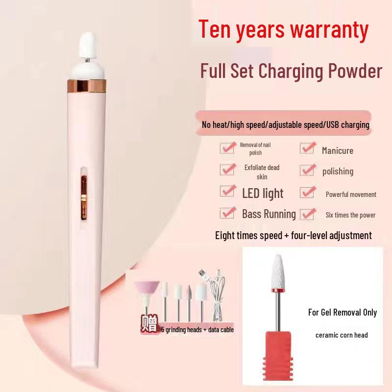 Rechargeable Portable Electric Nail Polisher and Dead Skin Exfoliator for Hands and Feet.