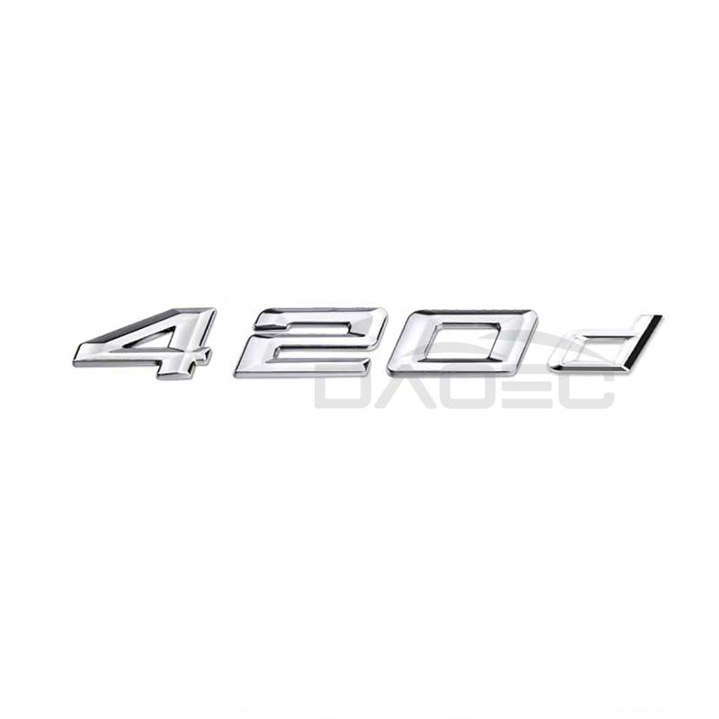 Auto 3D ABS Kofferraum Buchstaben Logo Plakette Emblem Styling Aufkleber Für BMW 4er Serie 420d 425d 428d 430d 435d 440d F30 F32 F33 F36