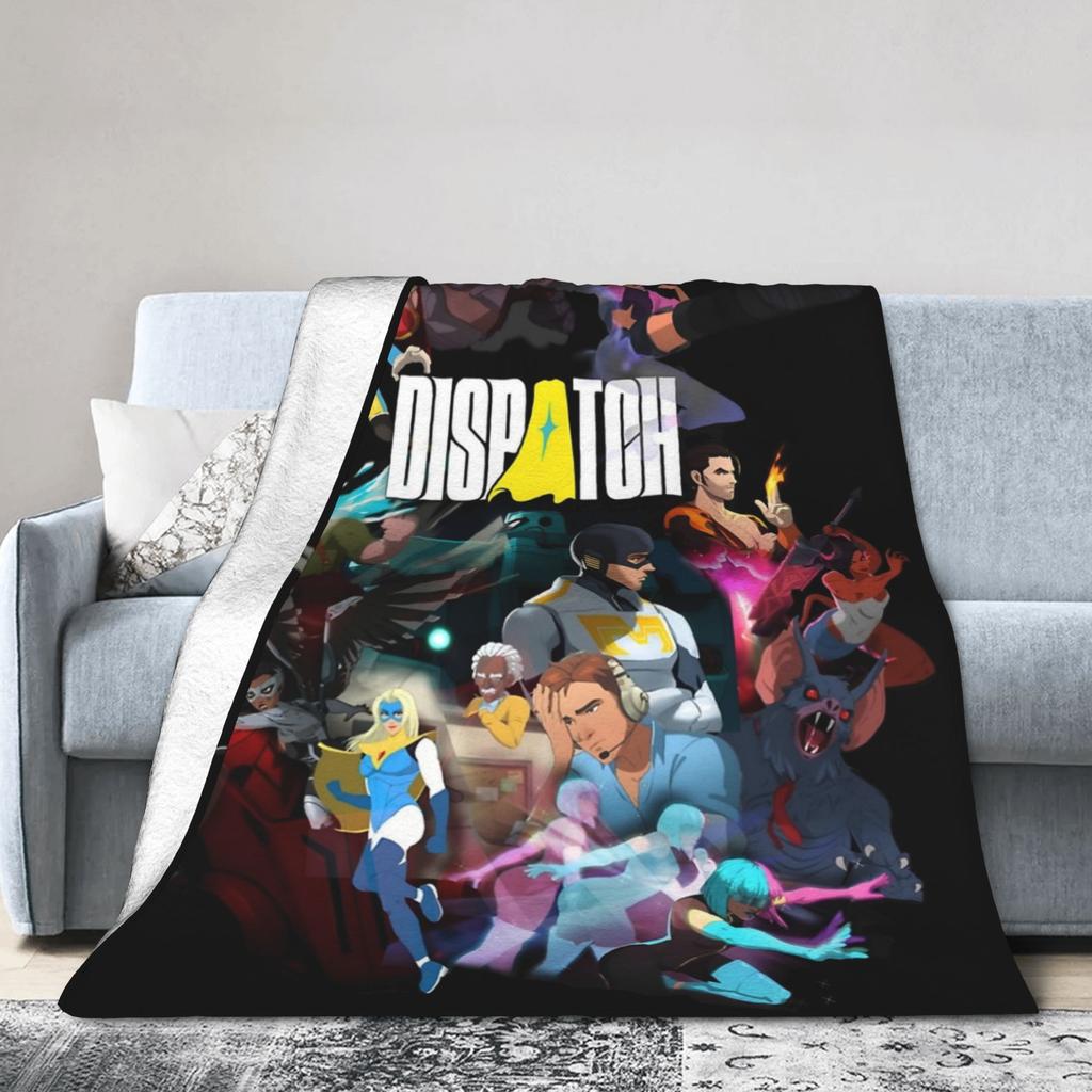 Super Soft Dispatch Game Character Collage  Throw Blanket Premium Fleece Flannel Lightweight  Bed Blanket Cozy Fluffy Blankets