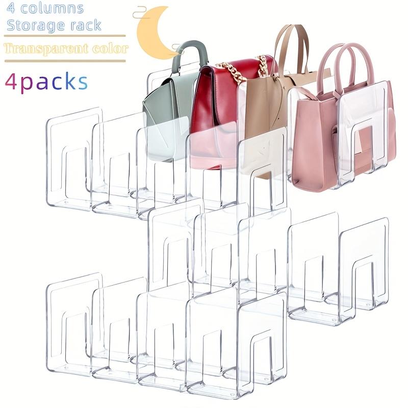 

4pcs Bag Storage Artifact Wardrobe Layered Dividers for Bag Storage and Display Shelf Home Space-saving Storage , Shelf Dividers чистый