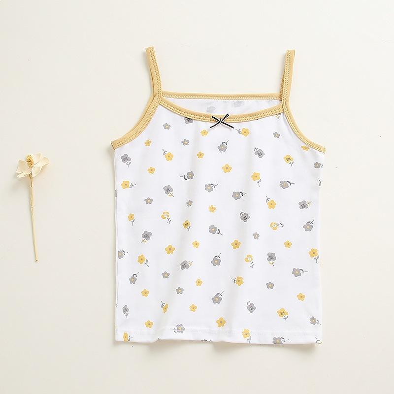 Girls Summer Cotton Tank Top Thin Baby Vest Pure Cotton Sleeveless Shirt For Toddler Infant