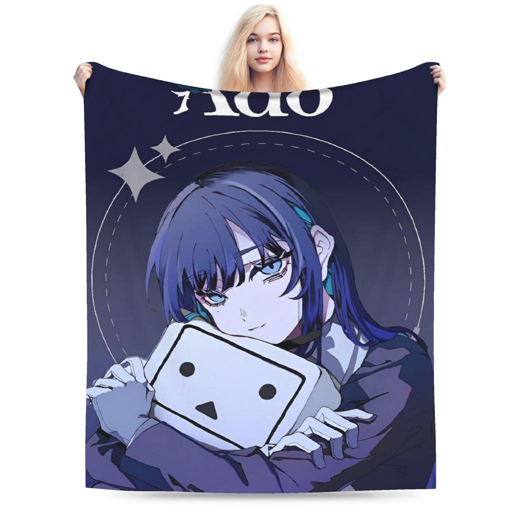 Ados World Tour Warm Soft Blanket Boy Girl Plush Throw Blanket Comfortable Bedroom Flannel Bedspread Sofa Bed Cover