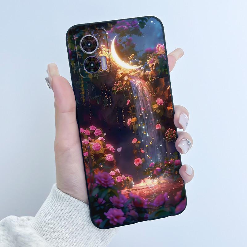 For Motorola Edge 30 Neo Case Cute Love Rabbit Slim TPU Soft Black Cover For Moto Edge 30 Lite Fundas Edge30 Fusion Ultra Bumper