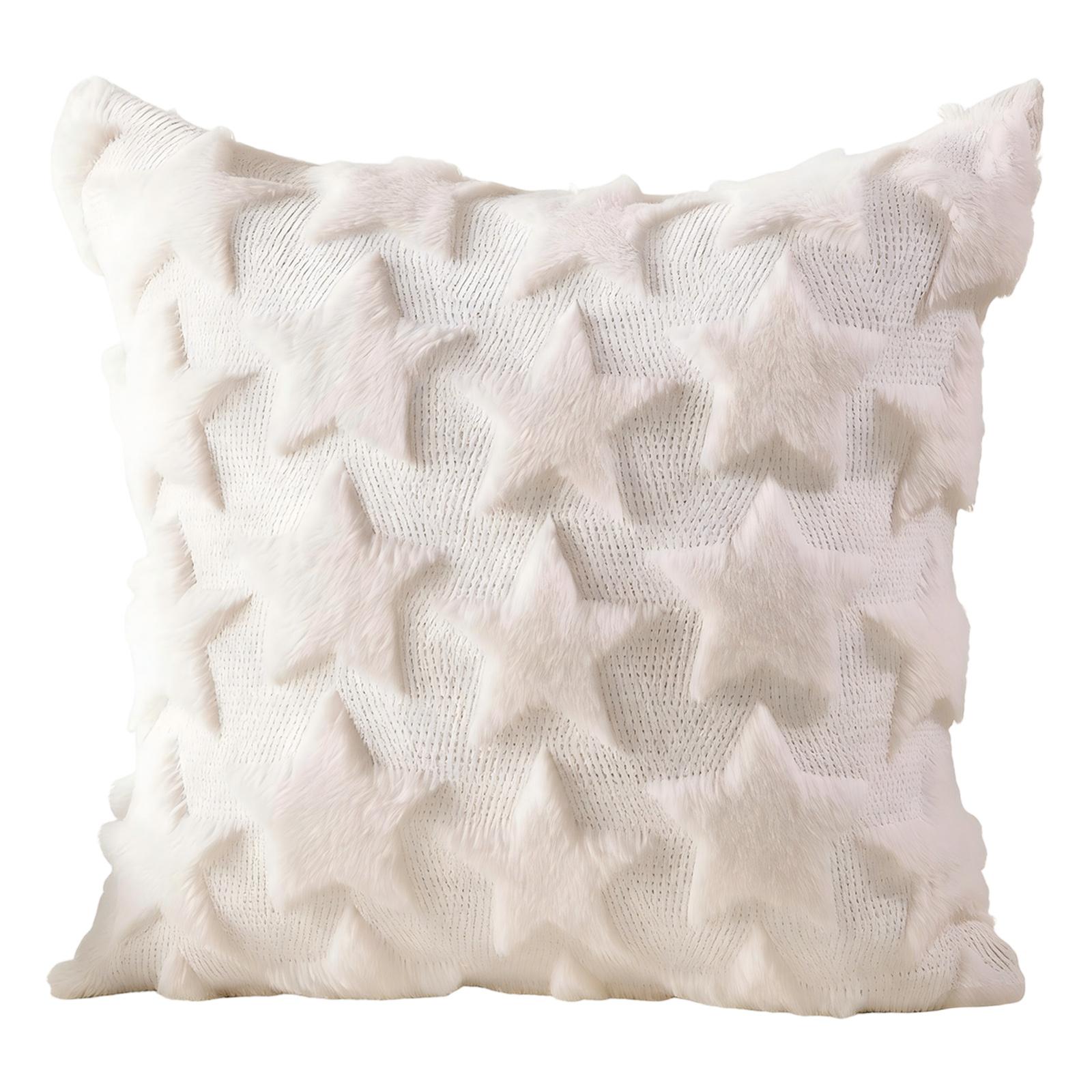

Plush Quilted Independence Day Pillowcase, Sofa Decorative Cushion, American Five-Pointed Star One Size