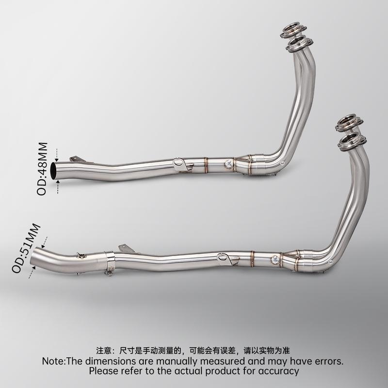 Header Link Pipe For XL 750 XL750 Transalp 750, 51mm Slip-On original muffler Motorcycle Exhaust Escape Muffler