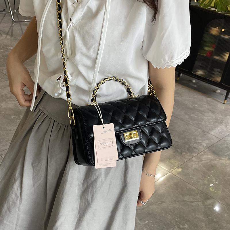 Spring new diamond simple fashion casual trend shoulder crossbody portable small square bag women