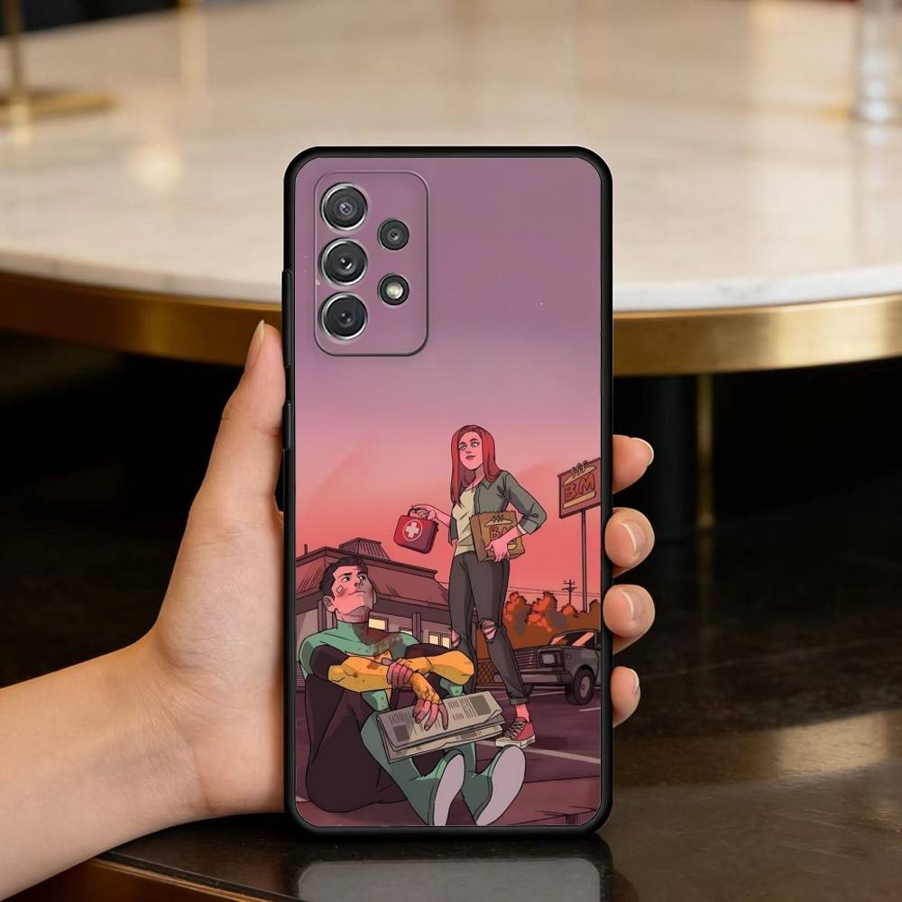 

Cool I-Invincible Art Soft Silicone Black Cover Phone Case For Samsung Galaxy A73,A72,A71,A70,A53,A52,A51 Samsung a40