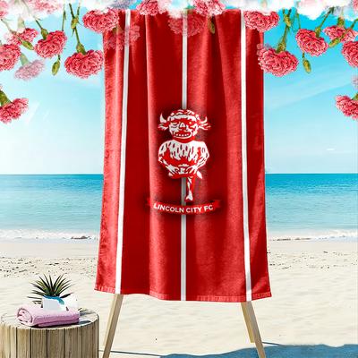 Lincoln City Football Club Print Beach Towel, Large Soft Quick Dry Towel for Beach Camping Swimming