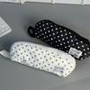 Canvas Pen Case With Cute Dot Design For Students And Office Use