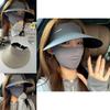 Uv Protection Sun Visor Hat For Women Summer Foldable Wide Brim Lightweight