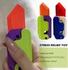 1pc 3d Printing Gravity Knife Toy Cub Jumping Small Radish Knife Fidget Toys Decompression Push Card Small Carrot Knife Unzip