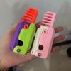 3D Fidget Cutter Toy Stress Relief Smooth Blade Hidden Scabbard Cool Functional Carrot Cutter