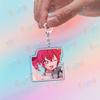 Cute Anime Girl Kasane Teto Keychain Accessories Bag Kawaii Manga Key Ring Chains Jewelry Fans Friends Birthday Gifts