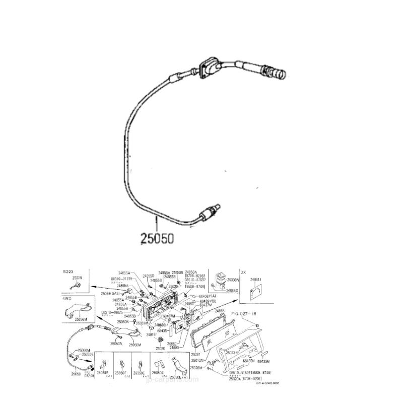 Speedometer Cable 2505022G01 25050-22G01 for Hardbody D21 1986-1994 Plastic Wire Cable Truck Accessory Easy Installation