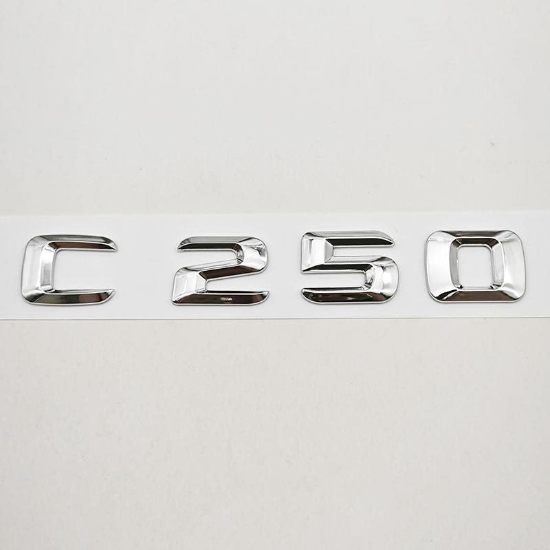 3D ABS Car Letters Logo C200 C250 C260 4MATIC Rear Trunk Badge Emblem Sticker For Mercedes Benz C Class W206 Tail Accessories IL1
