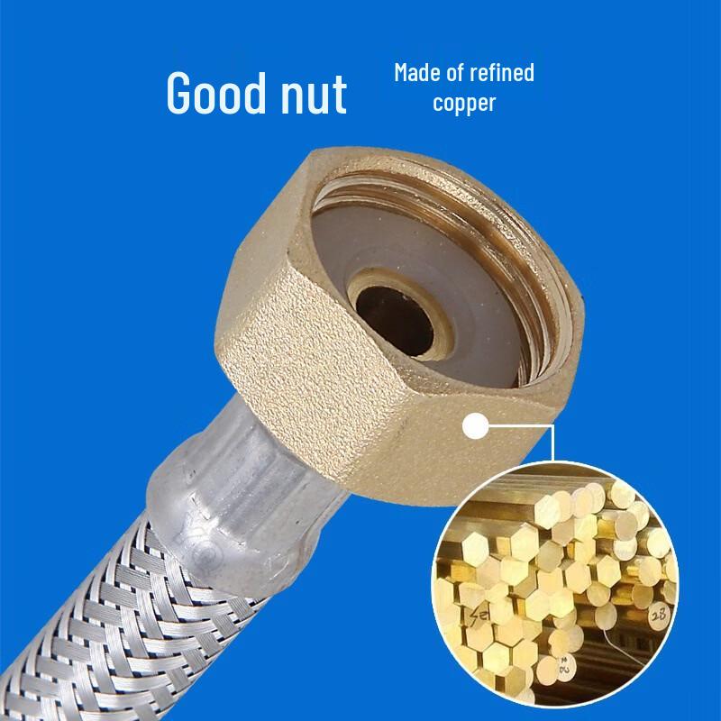 Miflame Hot & Cold Faucet Inlet Hose, Stainless Steel Wire