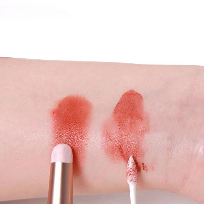 Pensulă Mini Portabilă cu Cap Rotund pentru Buze, cu Capac de Transport, Pensulă pentru Ruj, Pensulă pentru Corector, Sintetic Moale, Fată, Luciu de Buze, Pensulă de Machiaj pentru Estompare
