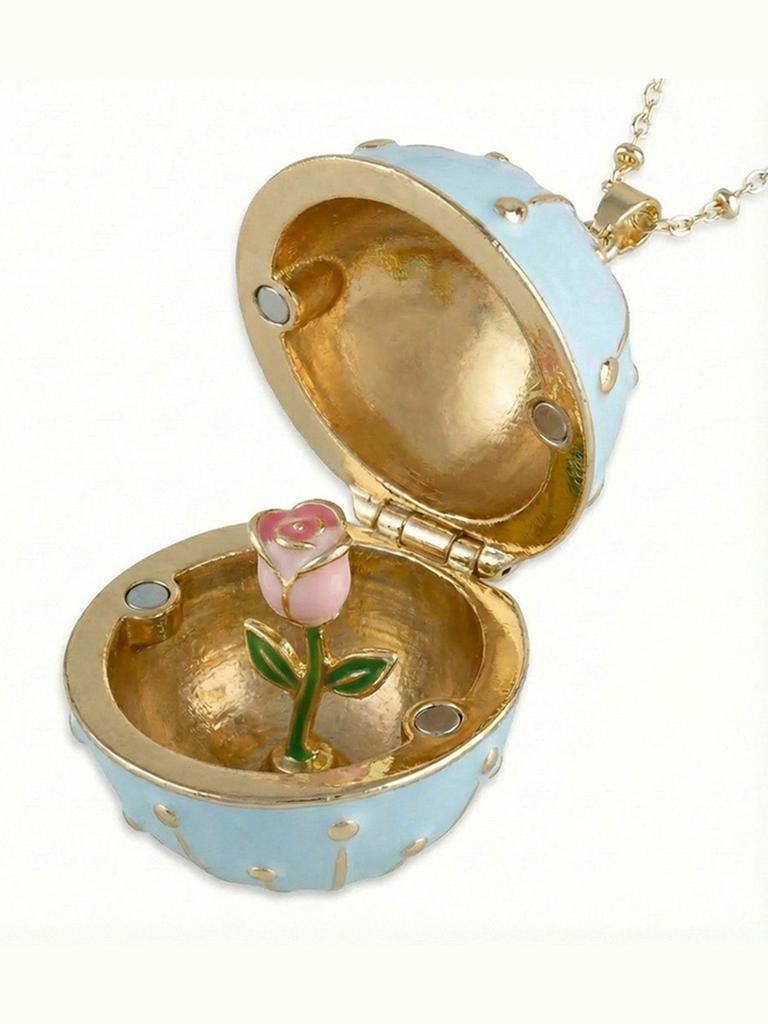 Creative Flower Necklace Round Box Can Open Flower Necklace Jewelry Accessories Women's Accessories Mother's Day Gifts Y2k