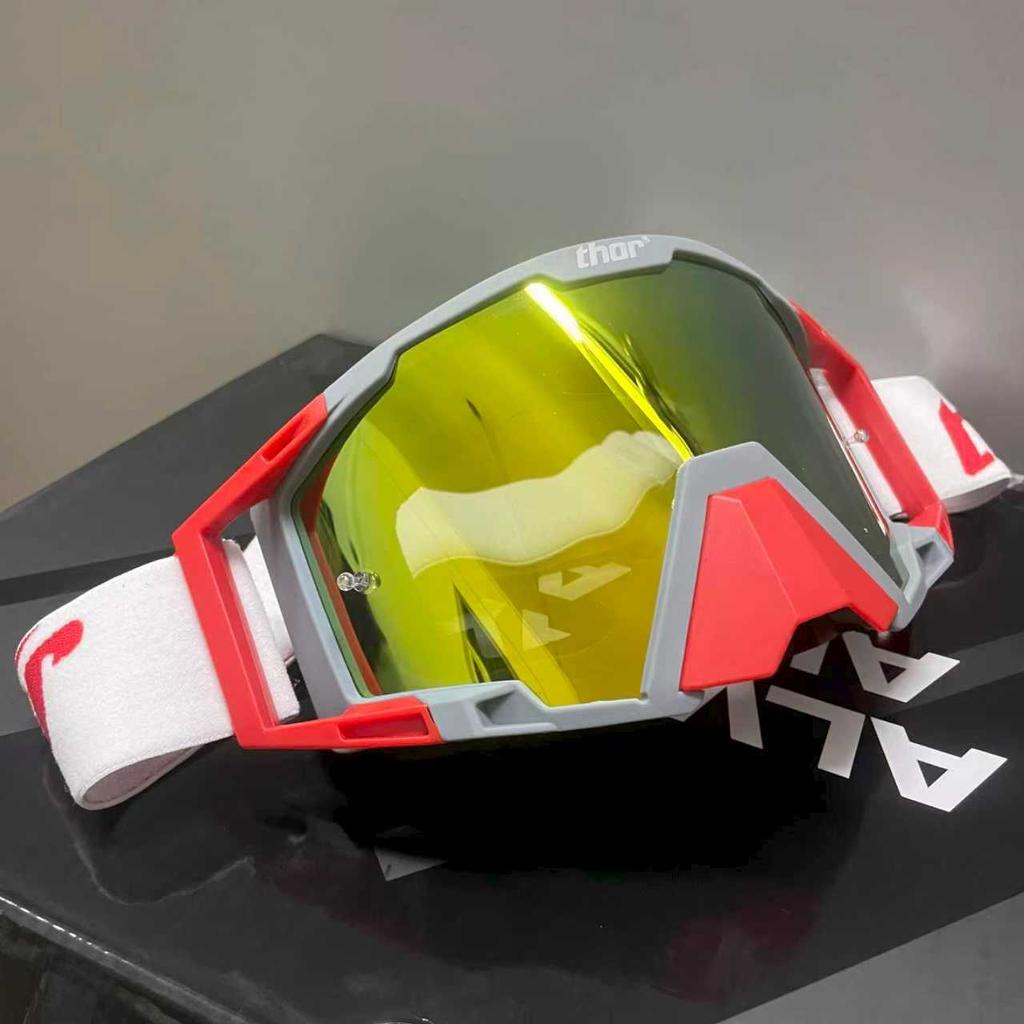 Motocross MX goggles for windproof, dustproof, UV protection. Compatible with off-road motorcycle helmets, MTB bicycle helmets,