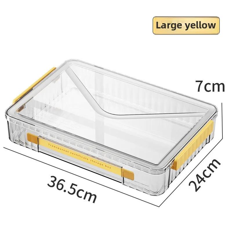 Caja De Almacenamiento De Documentos De Mascotas Transparentes Organizador De Escritorio De Plástico Simple Con Mango Y Cajones