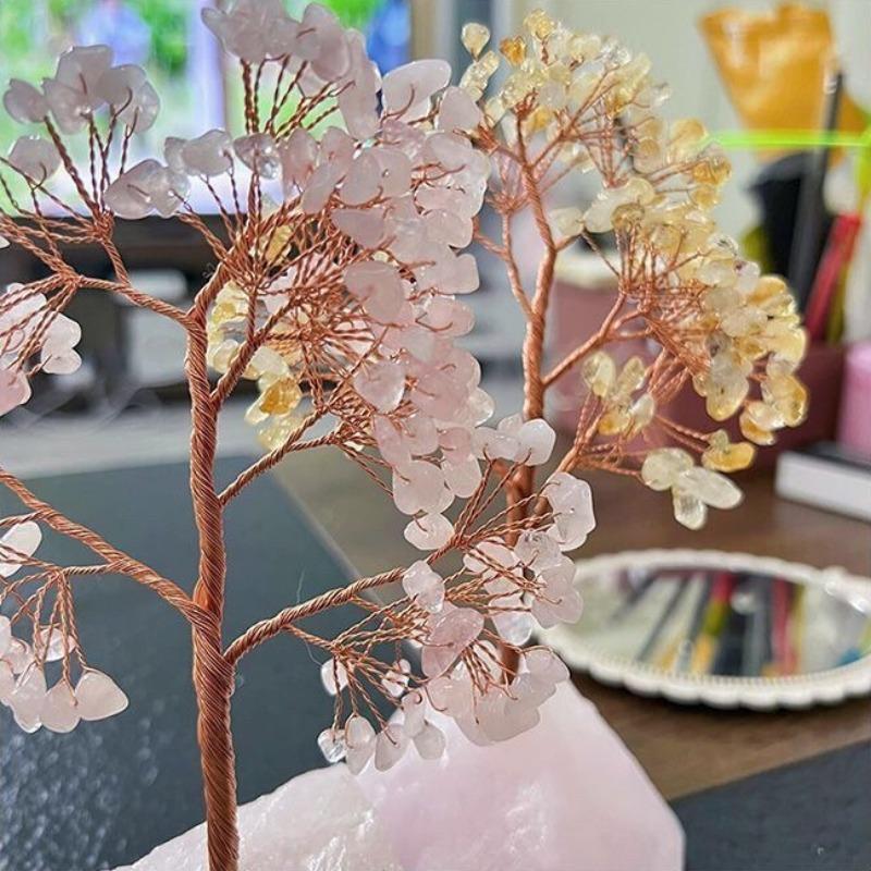 Crystal Tree Ornaments Aesthetic Table Ornament Elegant Modern Interior Ornaments Luxury Miniature Ornament Home Decorations