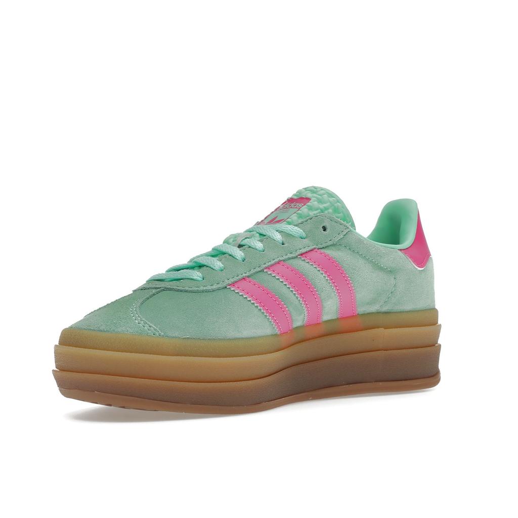 Adidas Gazelle Bold Pulse Mint Screaming Pink Women Sneakers Green Gum-M2 H06125