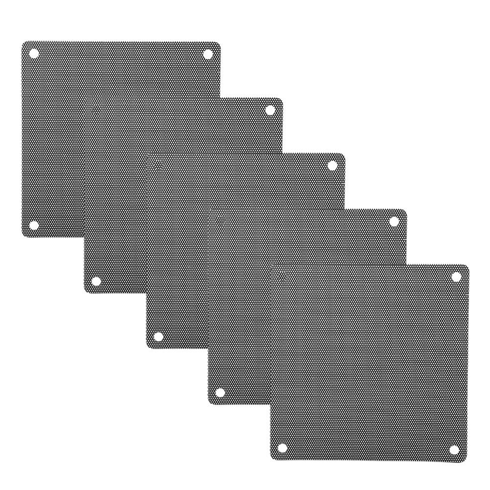 5Pcs 12*12cm PC Computer PVC Fan Cover Dust proof Storage Bag Black