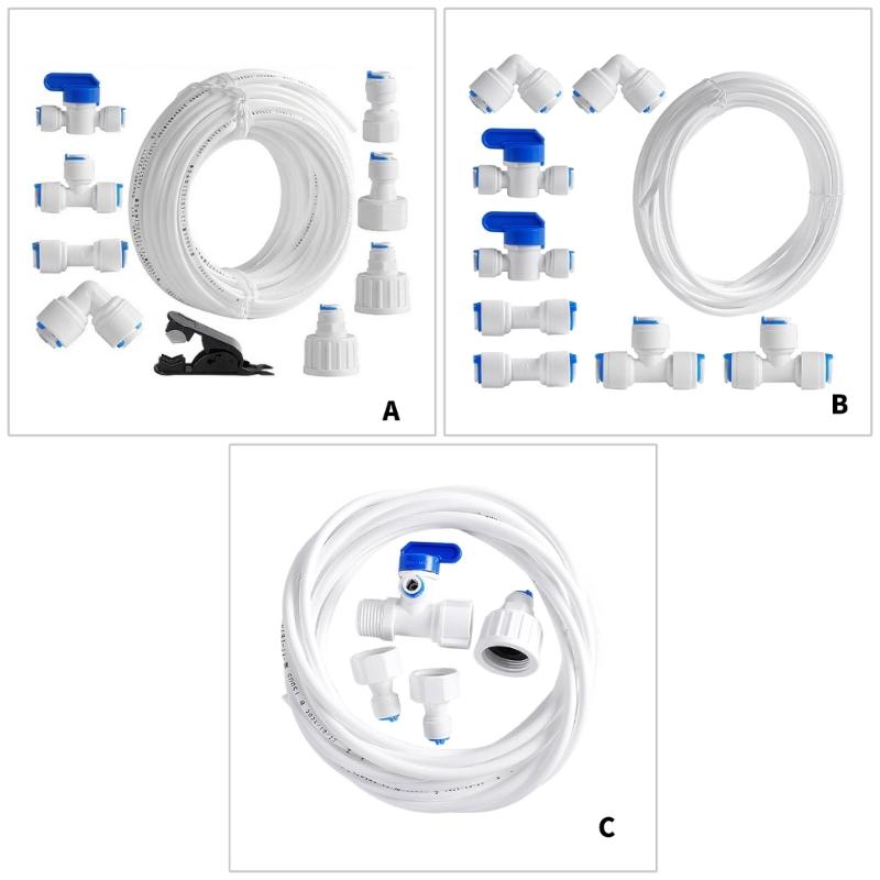 Water Purification Fittings Assembly Universals Connection Set Convenient Water Hose Set for Fridges and Ice Makers