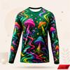 Trippy Psychedelic Mushroom Galaxy Pattern Long Sleeve T Shirt Men 3d Print Colorful Graphic Top Harajuku Street Casual New Tee
