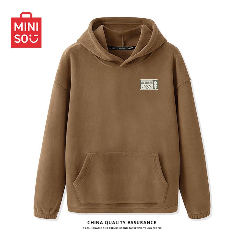 

Miniso Men s Fleece-Lined Hooded Sweatshirt Z 3XL
