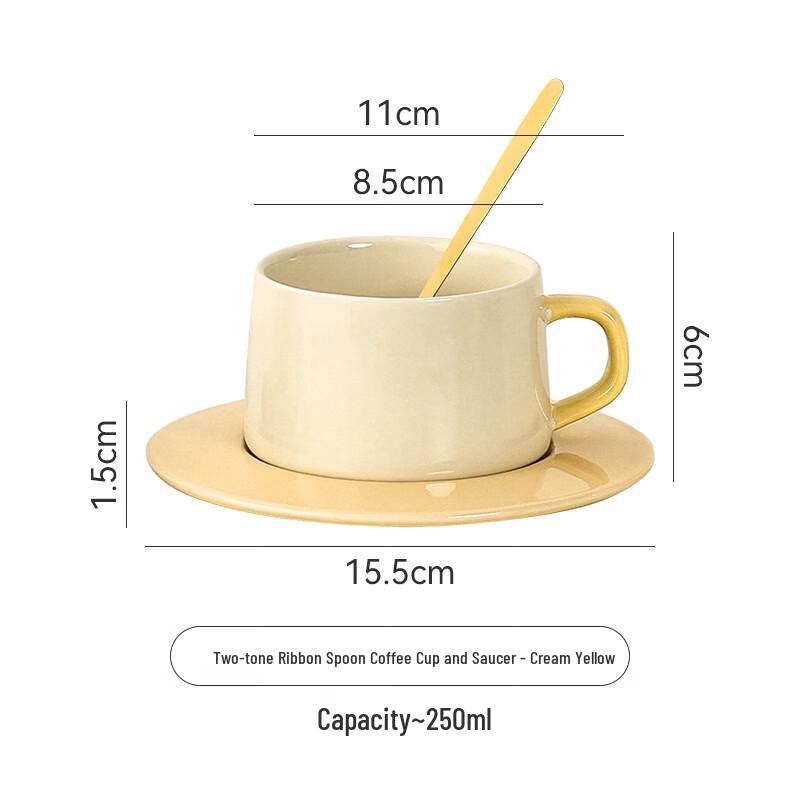 Nordic Ceramic Coffee Mug and Saucer Set