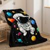 Astronaut Planet HD Print Flannel Blanket Soft Warm for Camping Picnic Travel Home Office Use