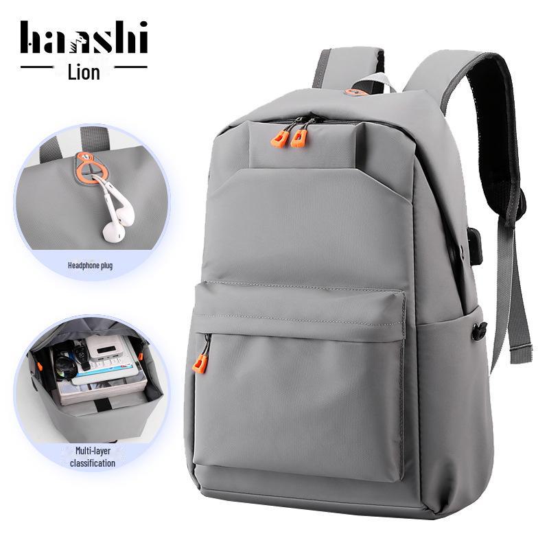 Cross-Border Casual Fashion USB Charging Backpack | High-End Trendy Commuter Bag with Custom Printing
