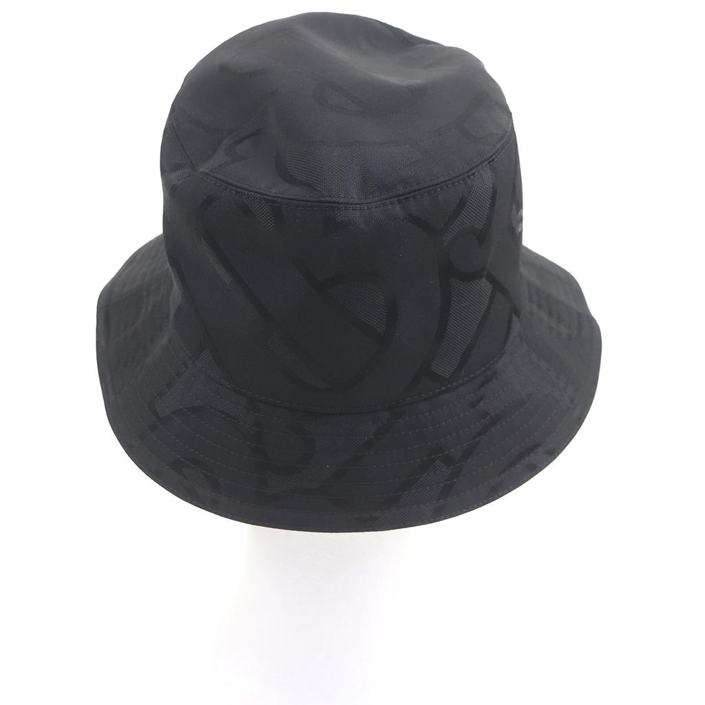 Excellent BURBERRY Hat TB Logo All-over Print Bucket Hat with Metal Logo Used