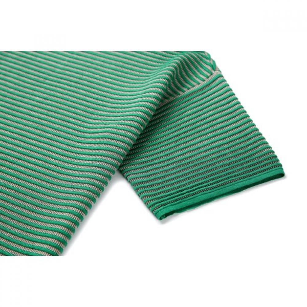 Furina ElasTic STripe ShorT Sleeve KniT T shirT