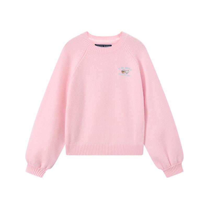 Teenie Weenie Kids Girl s Embroidered Bear Wool Blend Pullover Sweater 165