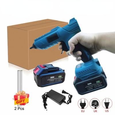 Pistola per colla a caldo elettrica senza fili da 100W Macchina erogatrice portatile dedicata per artigianato Utensile elettrico per riparazioni domestiche