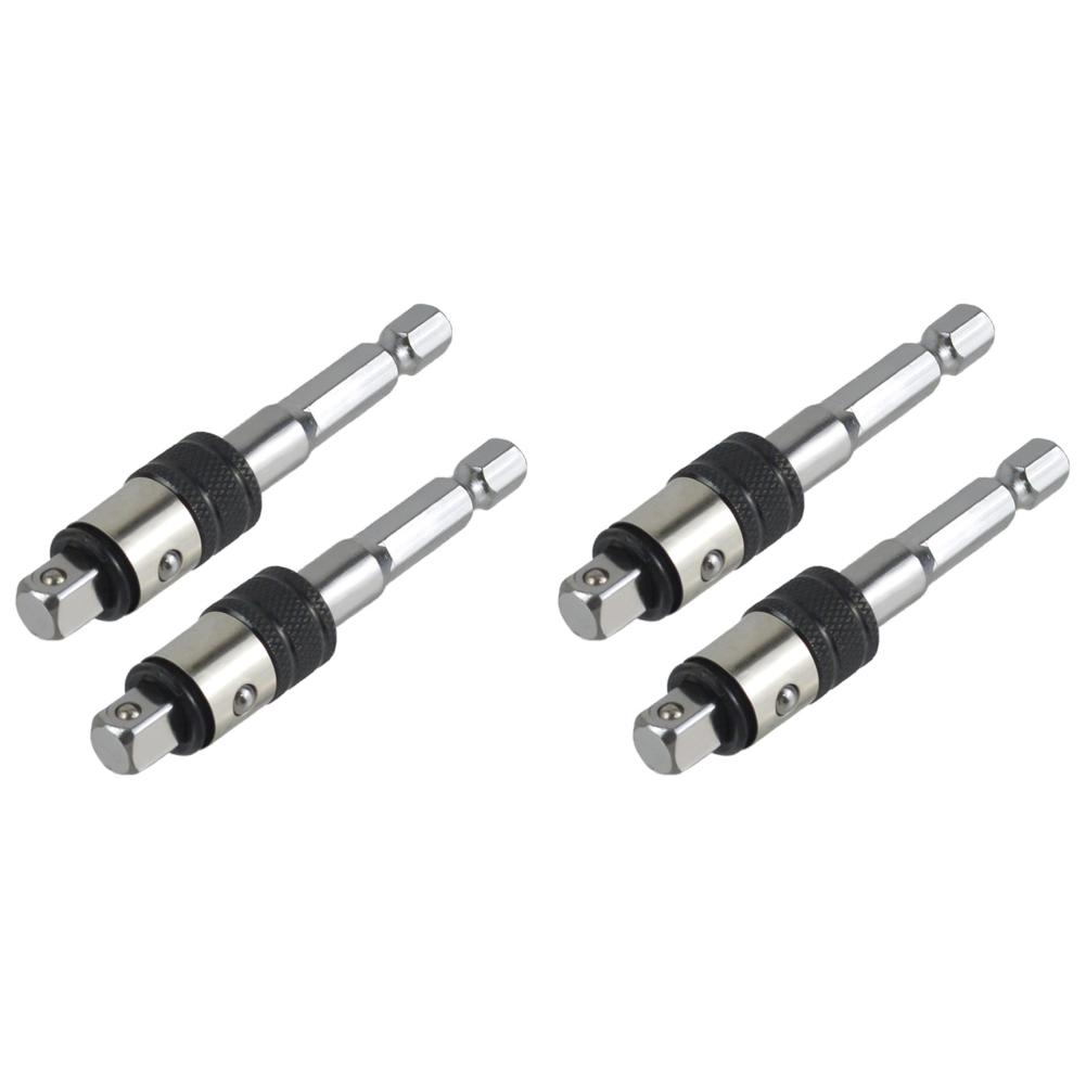 2/4/6Pcs Drill Bit and Socket Adapter Extension Swap Sockets Hex Socket Converter for Rotary Hammer Impact Drill Conversion Tool