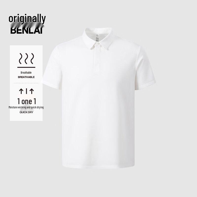 Benlai Men s Quick-Dry Short Sleeve Polo Shirt M